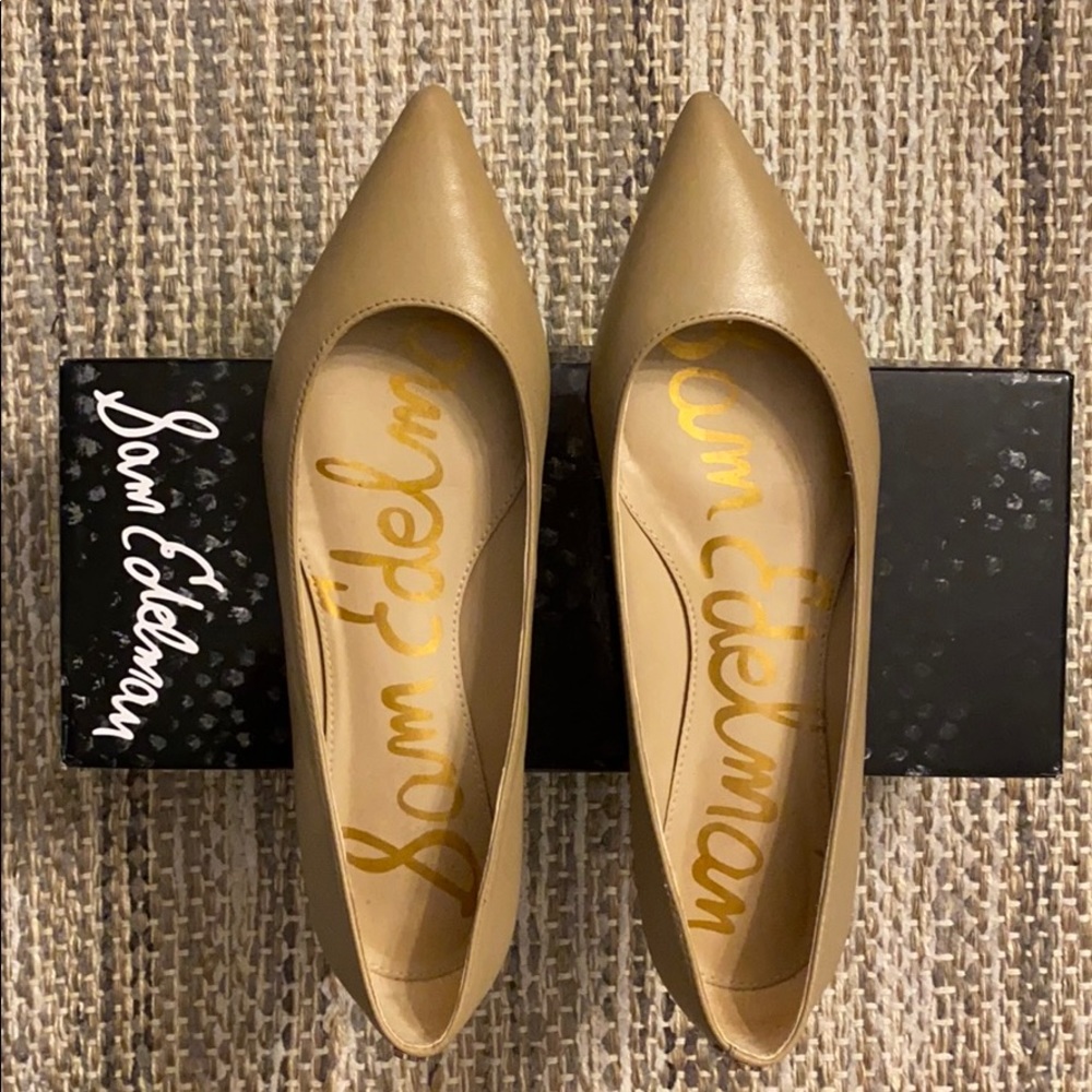Sam Edelman Sally Nude Leather Flats